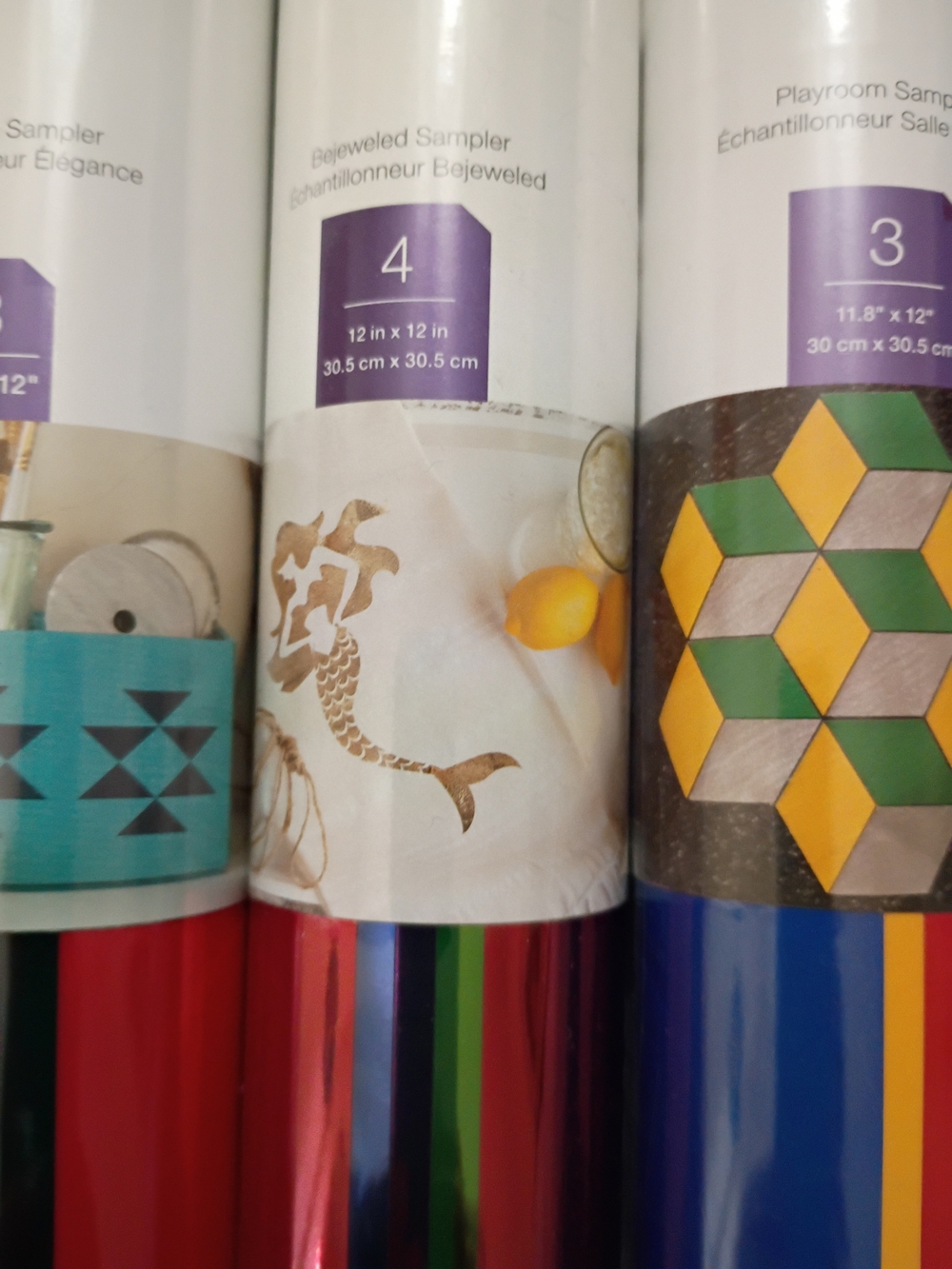 Cricut Iron-On Sampler Rolls in Purple, Green, Yellow, Blue, Red, White Black - Picture 3 of 5